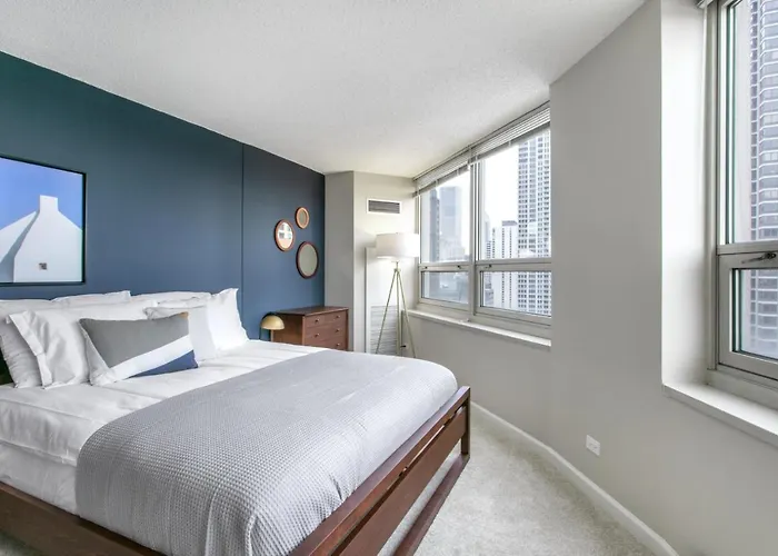 River N 2br W Gym Wd Nr Magnificent Mile Chi-164 * Чикаго